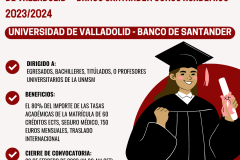 6. PROGRAMA DE BECAS IBEROAMÉRICA + ASIA/UNIVERSIDAD DE VALLADOLID – BANCO SANTANDER CURSO ACADÉMICO 2023/2024
