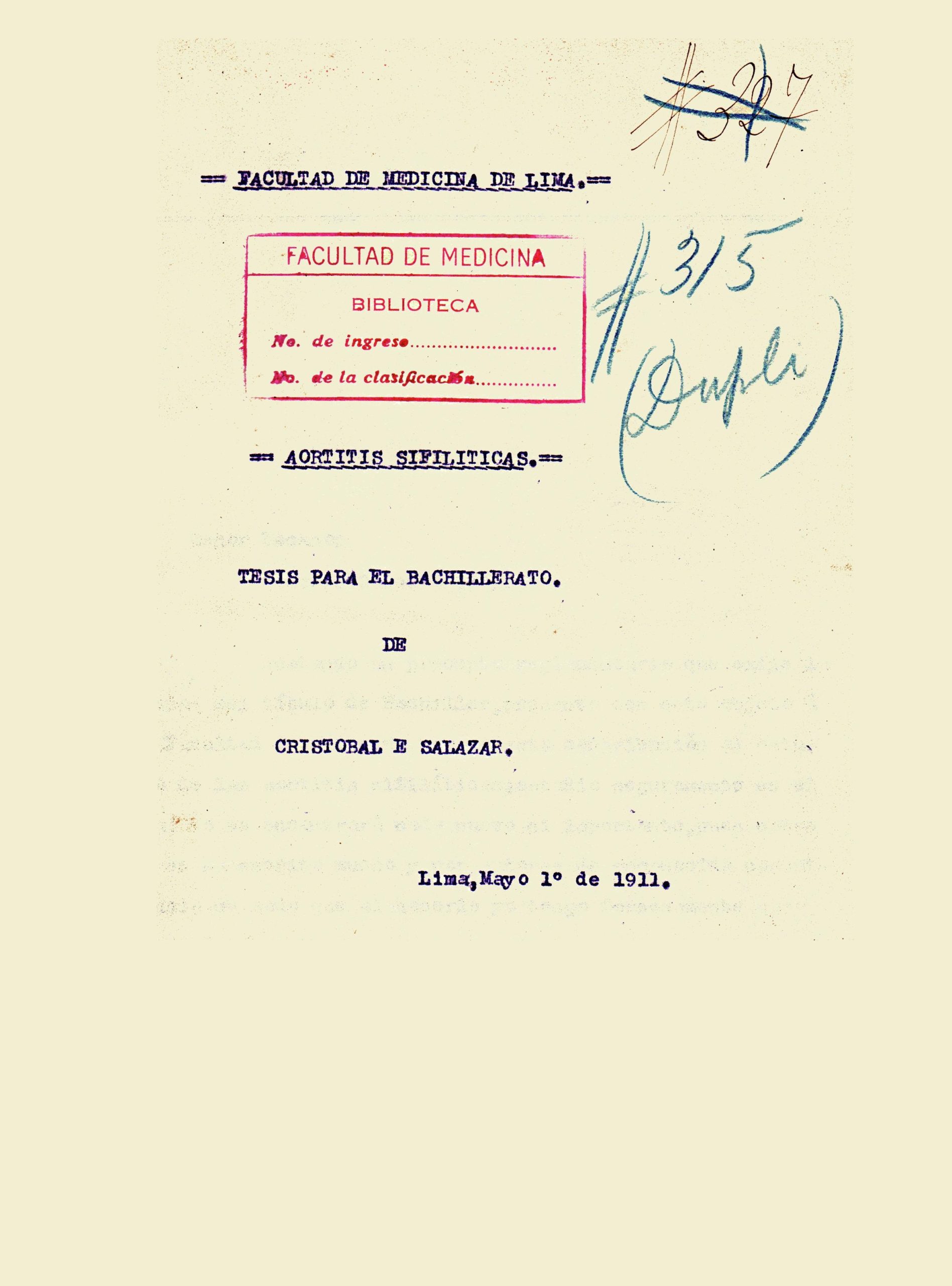 Aortitis sifiliticas_Cristobal Salazar_1911