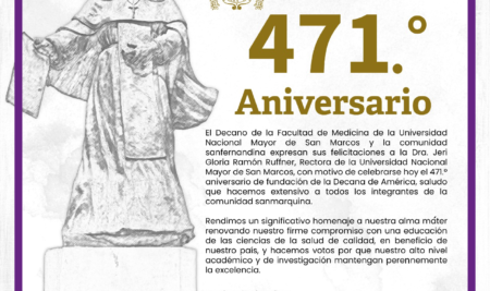 ¡Feliz 471.º aniversario de la Universidad Nacional Mayor de San Marcos!