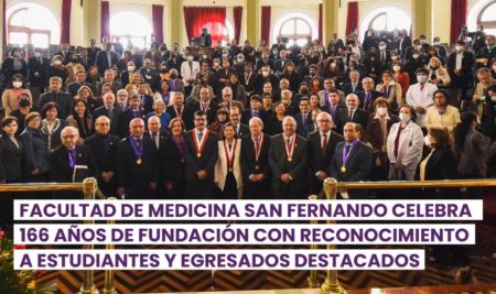 Facultad de Medicina San Fernando celebra 166 años de fundación con reconocimiento a estudiantes y egresados destacados