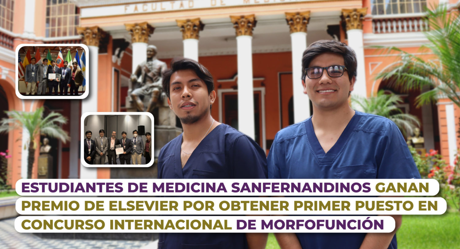 Estudiantes de medicina sanfernandinos ganan premio de ELSEVIER por obtener primer puesto en concurso internacional de morfofunción