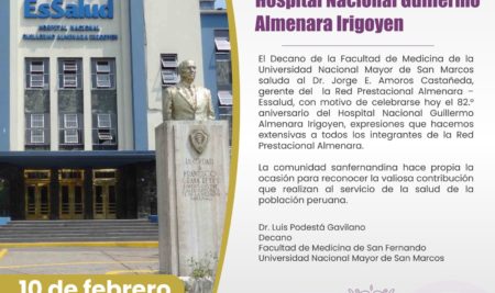 ¡Feliz 82.° aniversario, Hospital Nacional Guillermo Almenara!