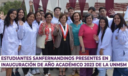 Estudiantes sanfernandinos presentes en inauguración de año académico 2023 de la UNMSM