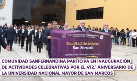 Comunidad sanfernandina participa en inauguración de actividades celebrativas por el 472.° aniversario de la Universidad Nacional Mayor de San Marcos