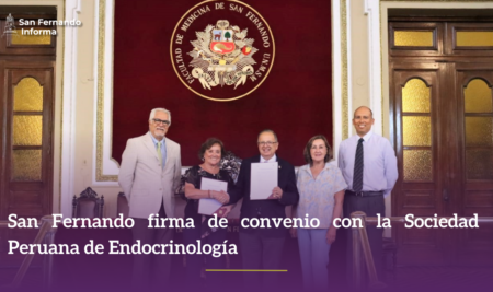 San Fernando firma de convenio con la Sociedad Peruana de Endocrinología