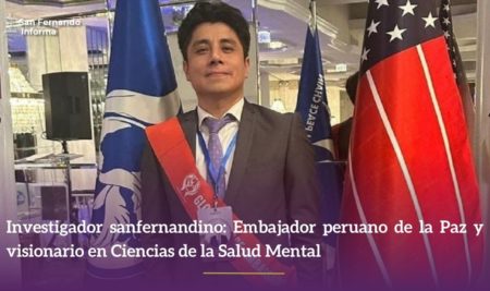 Investigador sanfernandino: Embajador peruano de la Paz y visionario en ciencias de la salud mental