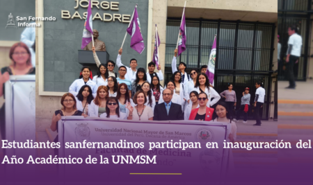 Estudiantes sanfernandinos participan en inauguración del Año Académico de la UNMSM