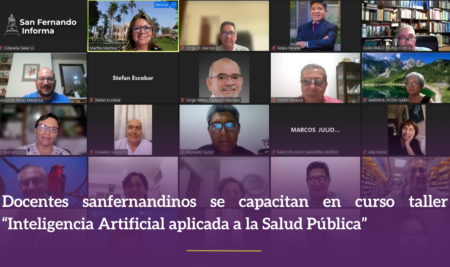 Docentes sanfernandinos se capacitan en curso taller “Inteligencia Artificial aplicada a la Salud Pública”