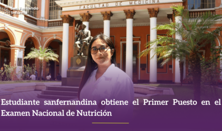 Estudiante sanfernandina obtiene el Primer Puesto en el Examen Nacional de Nutrición