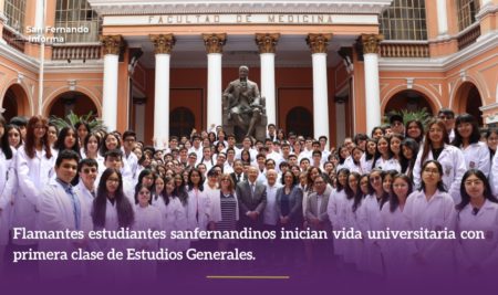 Flamantes estudiantes sanfernandinos inician vida universitaria con primera clase de Estudios Generales