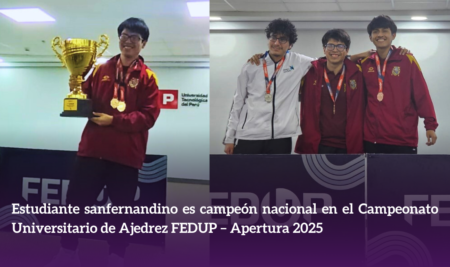Estudiante sanfernandino es campeón nacional en el Campeonato Universitario de Ajedrez FEDUP – Apertura 2025
