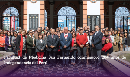 Facultad de Medicina San Fernando conmemoró 204 años de Independencia del Perú