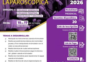 XIV CURSO DE LAPAROSCOPIA BÁSICA Y SUTURA LAPAROSCÓPICA 2026